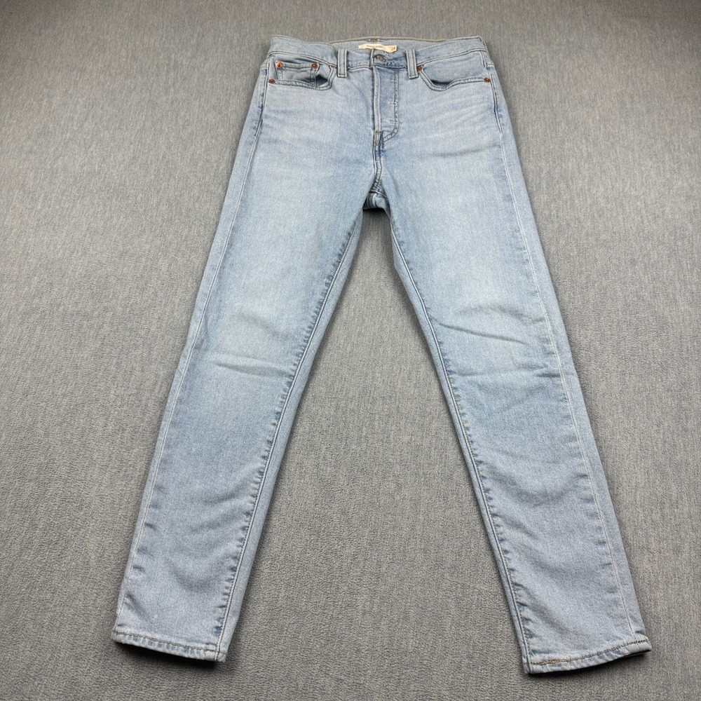 Levis Jeans Womens 28x27 Blue Wedgie Skinny High Rise Button Fly Pants Casual